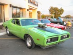 1973 Dodge Charger Rallye with 1971 Grille & R-T Tape Badge Sub Lime Rt Frt Qtr (2004 Dream Cruise) N