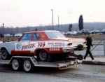 the Honker Dodge on trailer