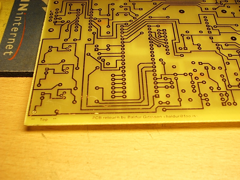 Megasquirt PCB, layout retouched and etched by me